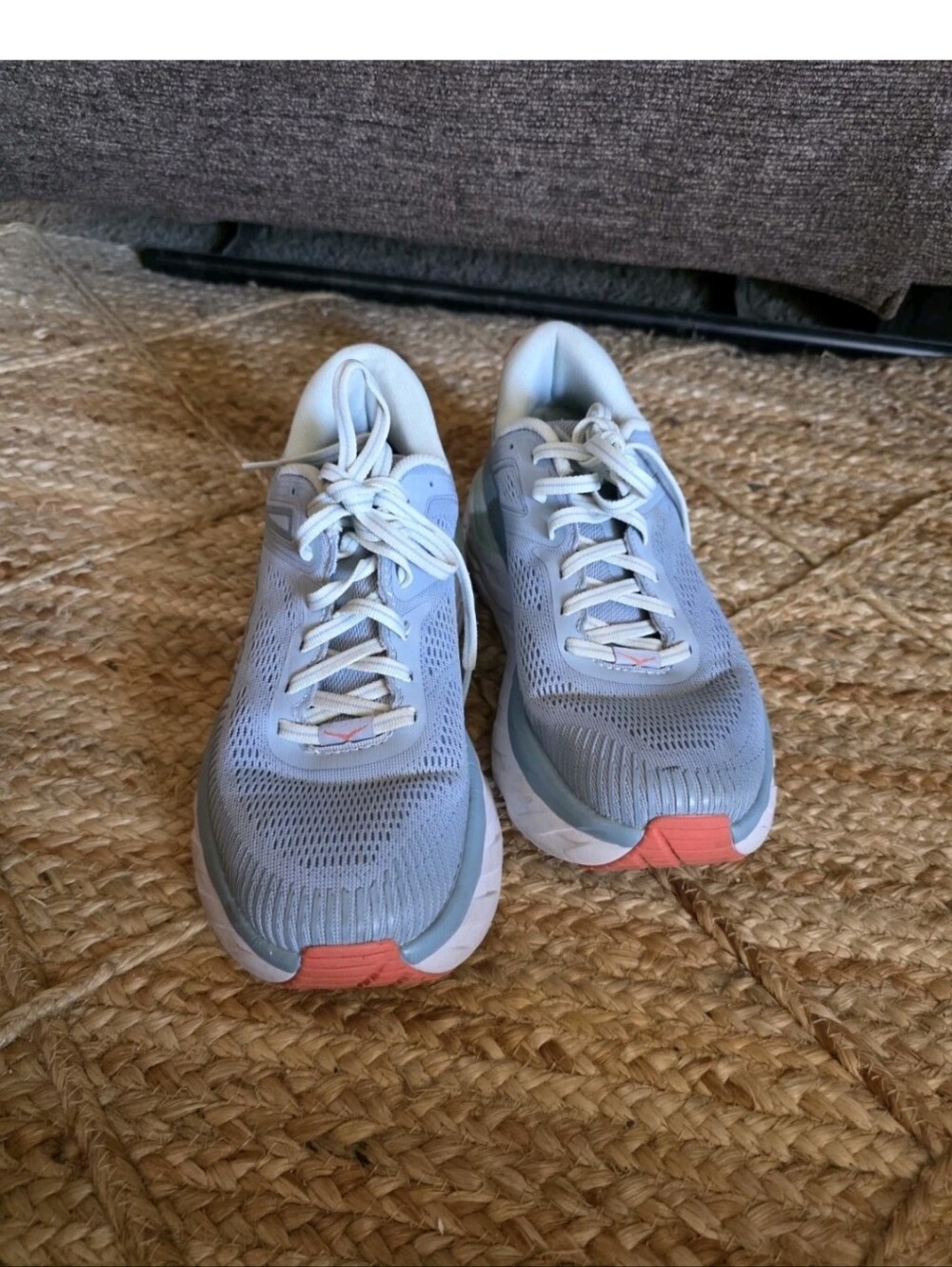 Hoka One W Bondi 7 Light Blue Womens Size 8 Athletic Cushioned Running Shoes - Picture 4 of 16